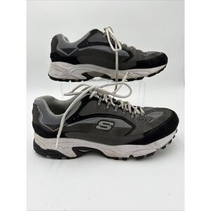 Skechers Sport Men's Stamina Nuovo Cutback Sneaker,Charcoal/Black, Size 11